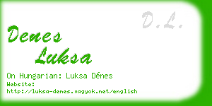 denes luksa business card