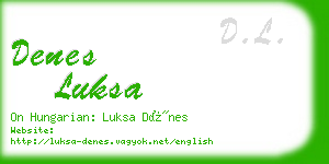 denes luksa business card